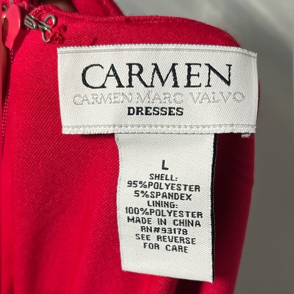 Carmen Marc Valvo Womens Cut and Sew Sparkly Cocktail Dress Size L - Picture 12 of 16